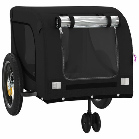 Hondenfietstrailer oxford stof en ijzer zwart 4