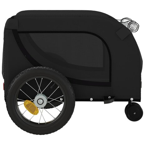Hondenfietstrailer oxford stof en ijzer zwart 6