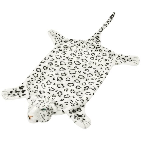 Luipaardvloerkleed pluche 139 cm wit 1