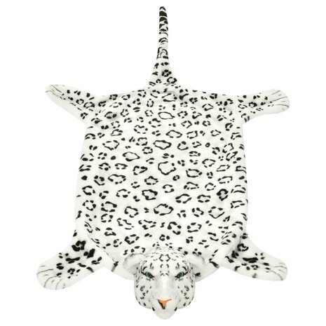 Luipaardvloerkleed pluche 139 cm wit 2