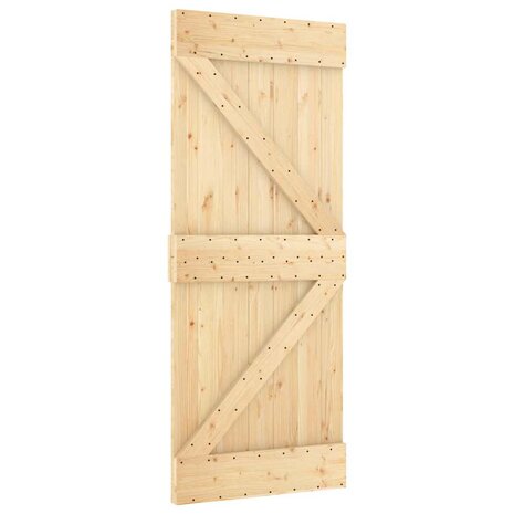 Schuifdeur met beslag 70x210 cm massief grenenhout 3