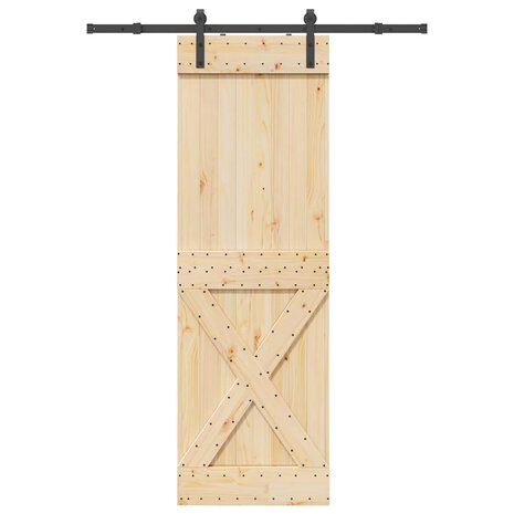 Schuifdeur met beslag 70x210 cm massief grenenhout 1