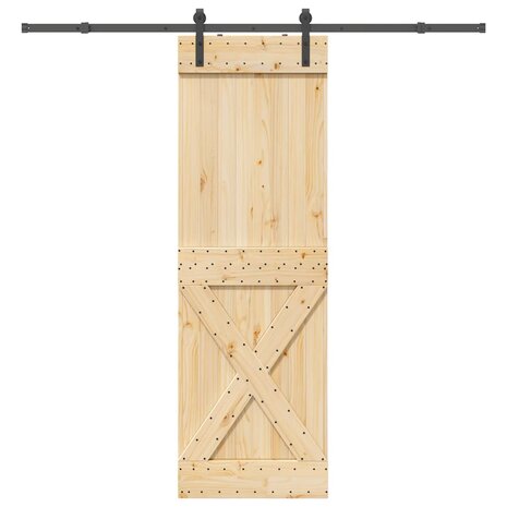 Schuifdeur met beslag 70x210 cm massief grenenhout 1