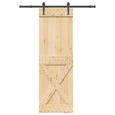 Schuifdeur met beslag 70x210 cm massief grenenhout 1