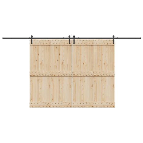 Doos met onderdelen voor schuifdeur 427 cm staal zwart 1