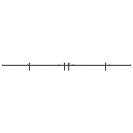 Doos met onderdelen voor schuifdeur 427 cm staal zwart 4