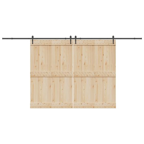 Doos met onderdelen voor schuifdeur 427 cm staal zwart 1