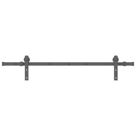 Doos met onderdelen voor schuifdeur 152 cm staal zwart 2