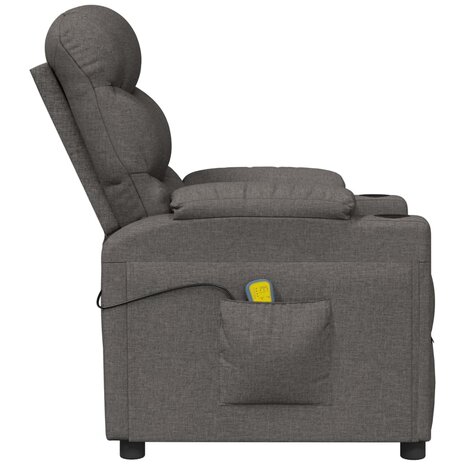 Massagestoel stof donkergrijs 4