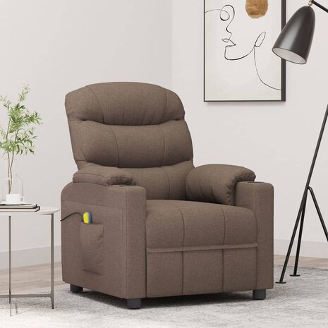 Massagestoel stof taupe 1