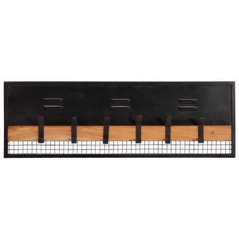 Wandkapstok 90x11x30 cm massief mangohout mango 2