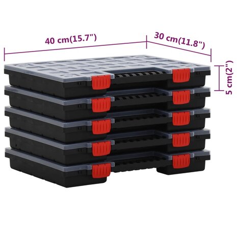Assortimentsdozen 10 st 40x30x5 cm polypropeen 8