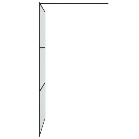 Inloopdouchewand 115x195 cm mat ESG-glas zwart 4