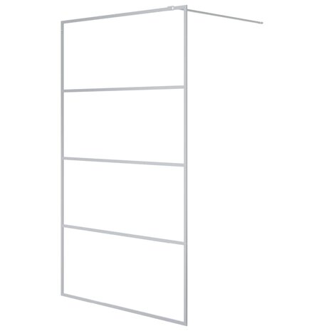 Inloopdouchewand 115x195 cm transparant ESG-glas zilverkleurig 2