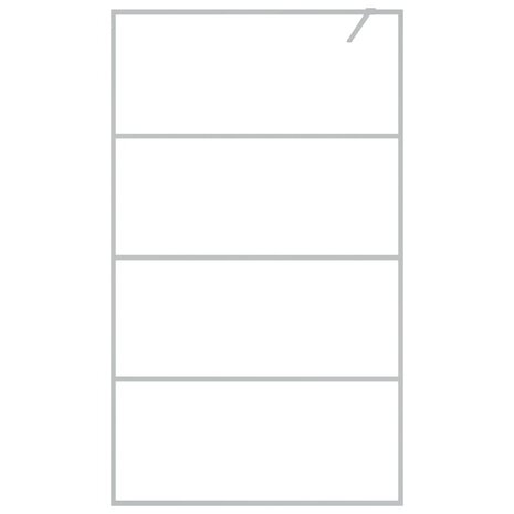 Inloopdouchewand 115x195 cm transparant ESG-glas zilverkleurig 3