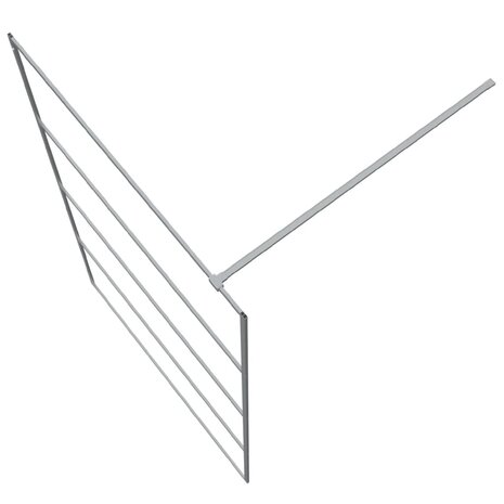Inloopdouchewand 115x195 cm transparant ESG-glas zilverkleurig 5