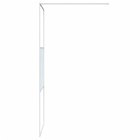 Inloopdouchewand 80x195 cm transparant ESG-glas wit 4