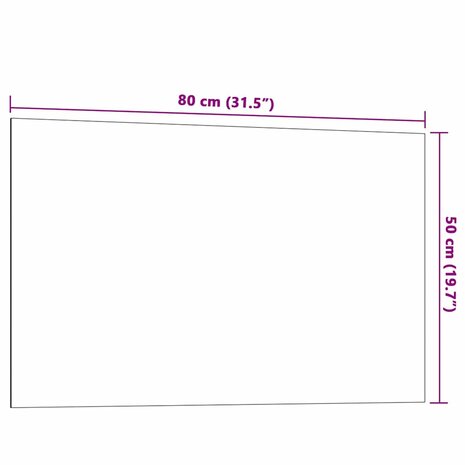 Magneetbord voor aan de wand 80x50 cm gehard glas zwart 6
