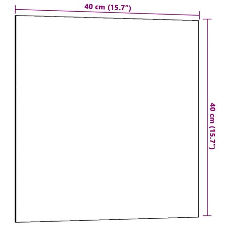 Wandmagneetbord 40x40 cm gehard glas wit 6