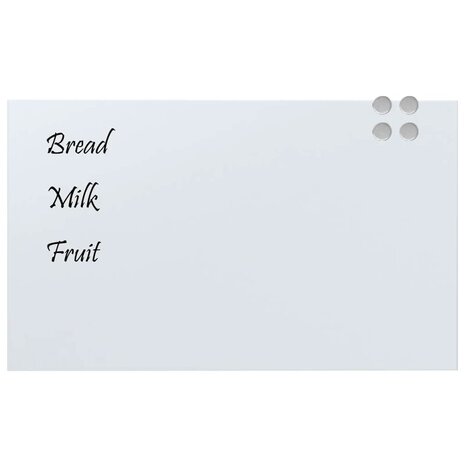 Wandmagneetbord 100x60 cm gehard glas wit 3