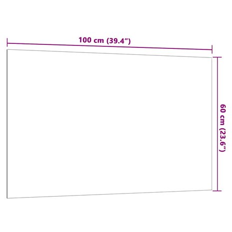 Wandmagneetbord 100x60 cm gehard glas wit 6