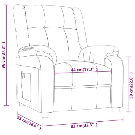 Massagestoel stof donkergrijs 9