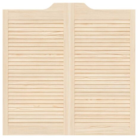 Draaideuren louvredesign 2 paar 100x100 cm massief grenenhout 6