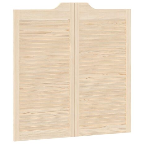 Draaideuren louvredesign 2 paar 100x100 cm massief grenenhout 8