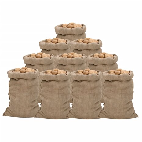 Jutezakken 10 stuks 340 g/m² 60x105 cm 100% jute 1