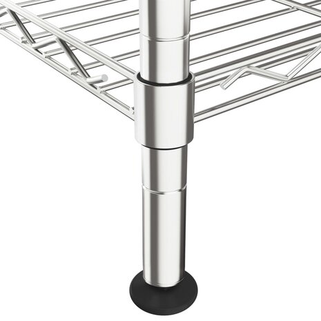 Opbergrek 5-laags 250 kg 90x35x180 cm chroomkleurig 6