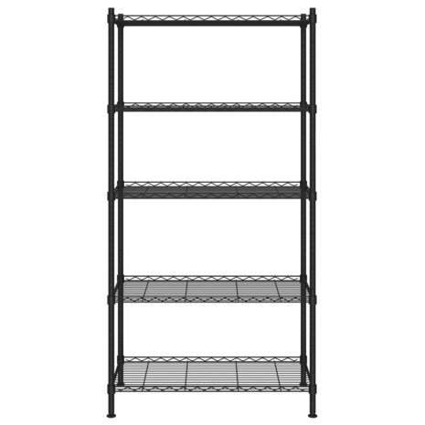 Opbergrek 5-laags 250 kg 90x35x180 cm zwart 3