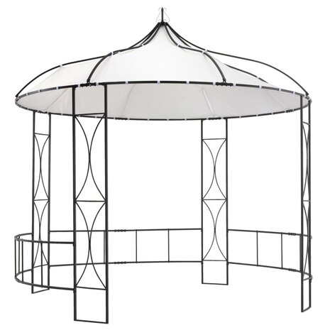 Prieel rond 300x290 cm wit 1