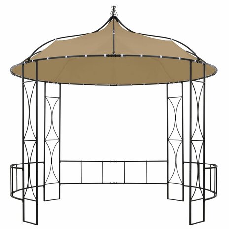 Prieel rond 300x290 cm taupe 2