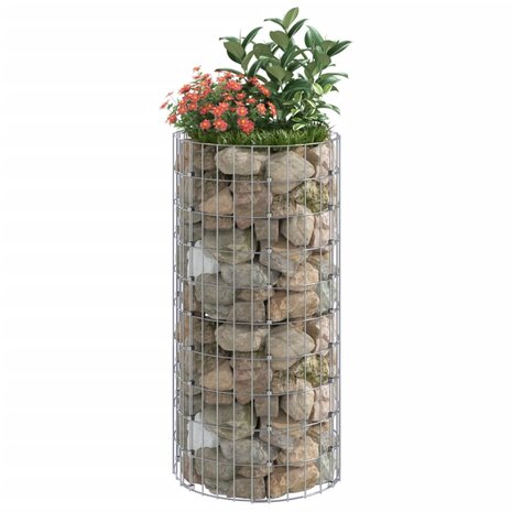 Gabion paal rond Ø50x100 cm gegalvaniseerd staal 5