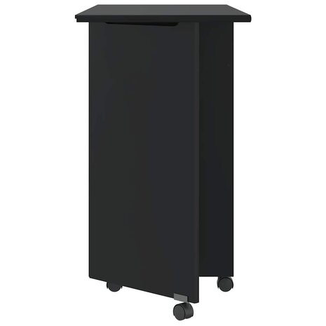 Rolkast met bureau MOSS massief grenenhout zwart 4