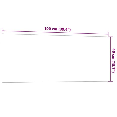 Magneetbord voor aan de wand 100x40 cm gehard glas zwart 6