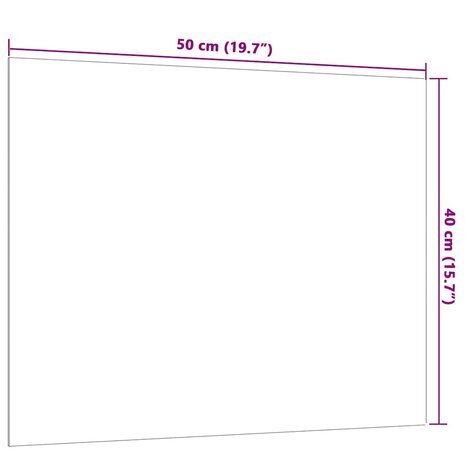 Magneetbord voor aan de wand 50x40 cm gehard glas wit 7