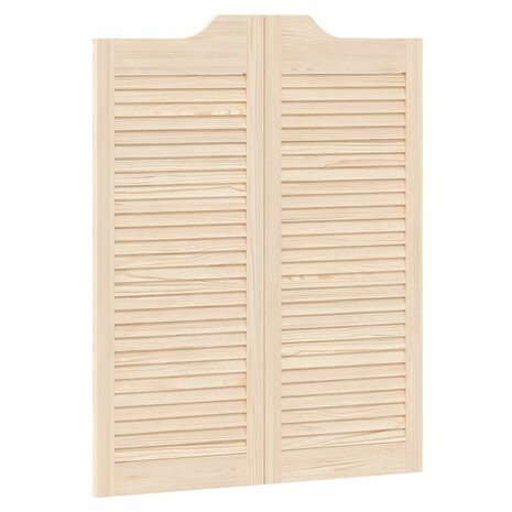 Draaideuren louvredesign 1-paar 100x80 cm massief grenenhout 2