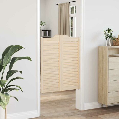 Draaideuren louvredesign 1-paar 100x80 cm massief grenenhout 3