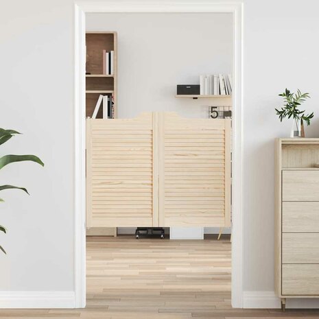 Draaideuren louvredesign 1-paar 80x100 cm massief grenenhout 1