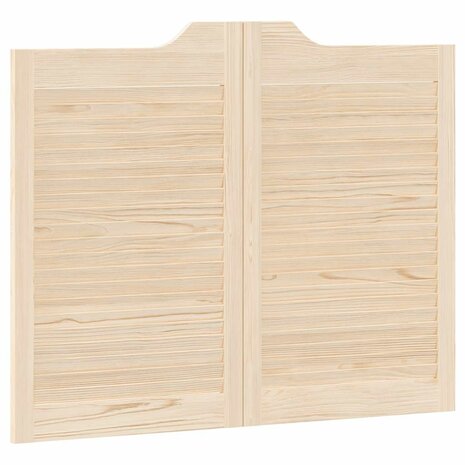 Draaideuren louvredesign 1-paar 80x100 cm massief grenenhout 7