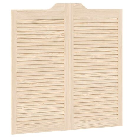 Draaideuren louvredesign 1-paar 100x100 cm massief grenenhout 2