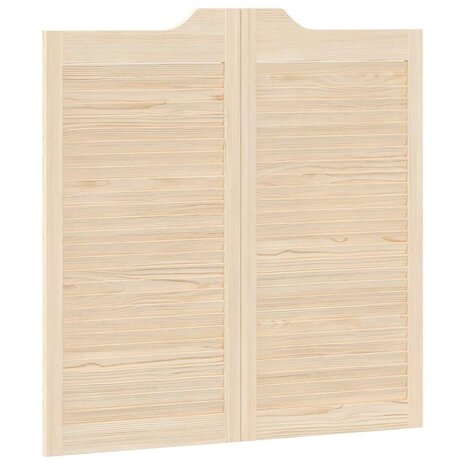 Draaideuren louvredesign 1-paar 100x100 cm massief grenenhout 7