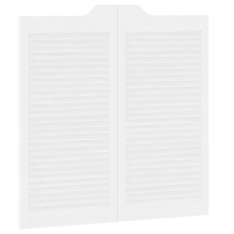Draaideuren louvre design 1-paar 100x100 cm wit 7