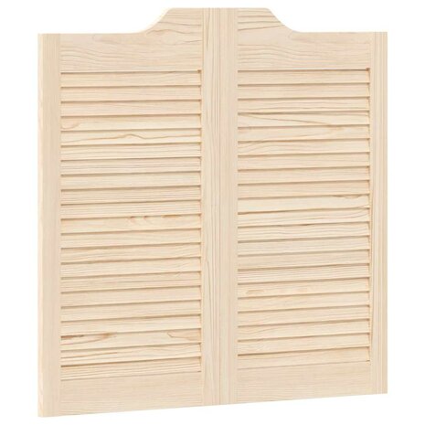 Draaideuren louvredesign 1-paar 80x80 cm massief grenenhout 2