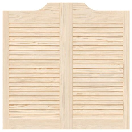 Draaideuren louvredesign 1-paar 80x80 cm massief grenenhout 5