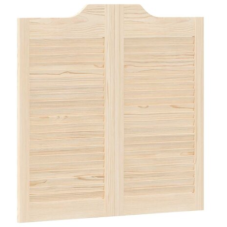 Draaideuren louvredesign 1-paar 80x80 cm massief grenenhout 7