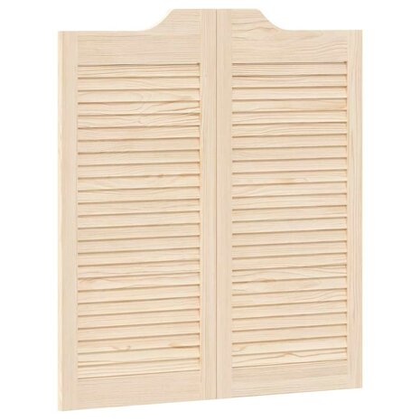 Draaideuren louvredesign 1-paar 90x80 cm massief grenenhout 2