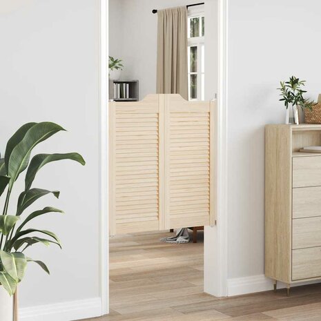 Draaideuren louvredesign 1-paar 90x80 cm massief grenenhout 3