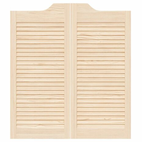 Draaideuren louvredesign 1-paar 90x80 cm massief grenenhout 5